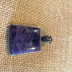 Purple stone pendant